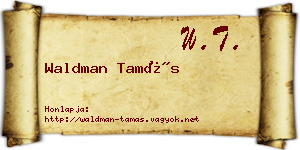 Waldman Tamás névjegykártya