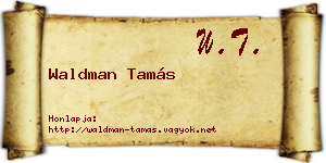 Waldman Tamás névjegykártya